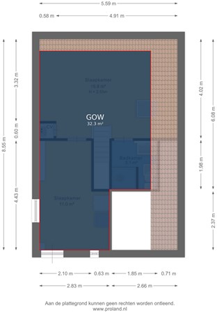 Floorplan - Kerkstraat 10B, 2042 JE Zandvoort